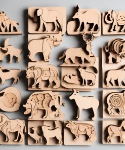 3D Wooden Animal Puzzle Set